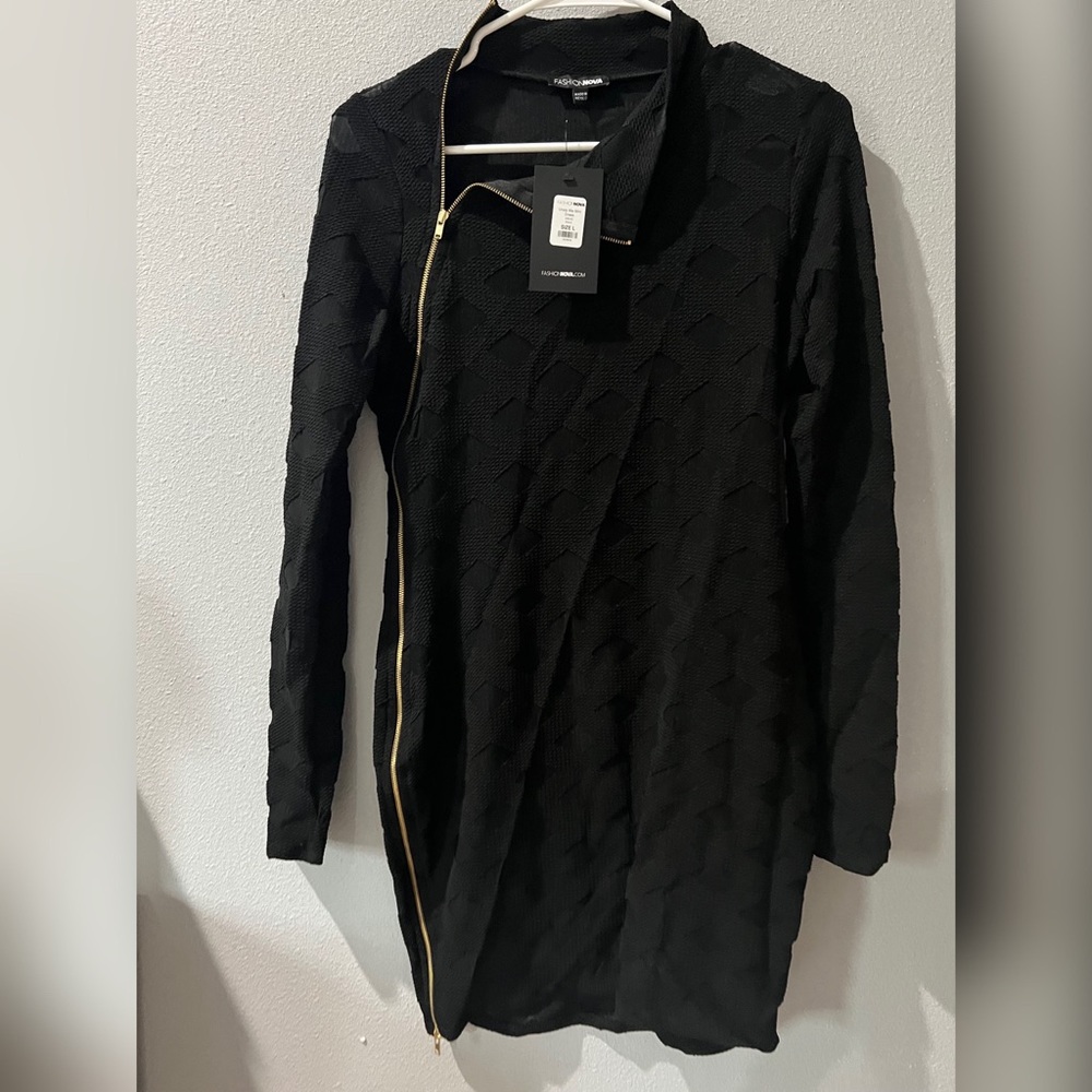 Long sleeve see thru dress